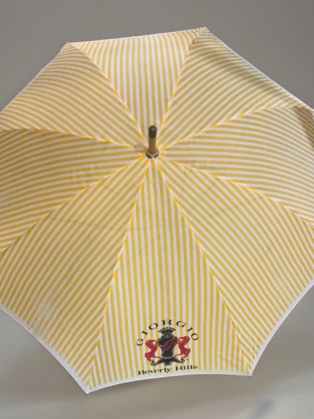 Giorgio Beverly Hills Yellow Stripe Umbrella